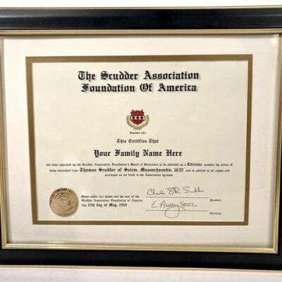 Wood Framed Membership Certificate