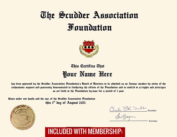certificate-scudder-annual-member-certificate-samp Certificate Scudder Annual Member Certificate Sample