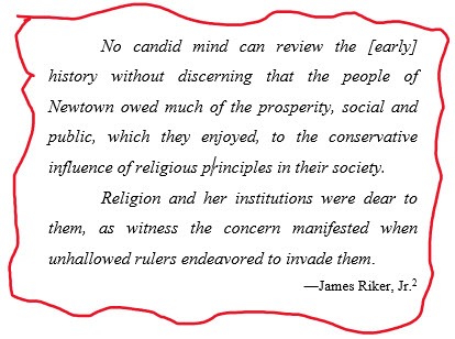 Elizabeth3 (Alburtus) Stewart’s Quaker Uncle Samuel3 Scudder and His Controversy with Newtown’s Town Minister, the Rev. William1 Leverich, and other Pertinent Issues at Newtown