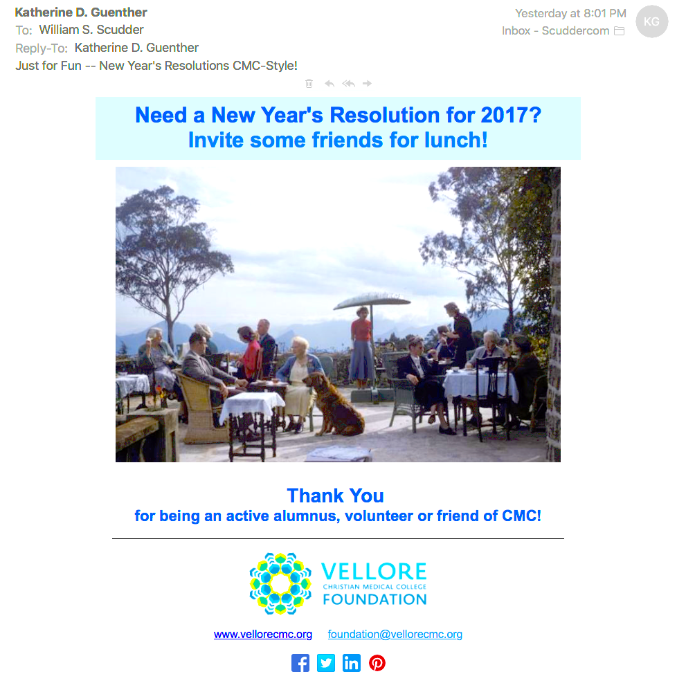Ida Scudder Tea email